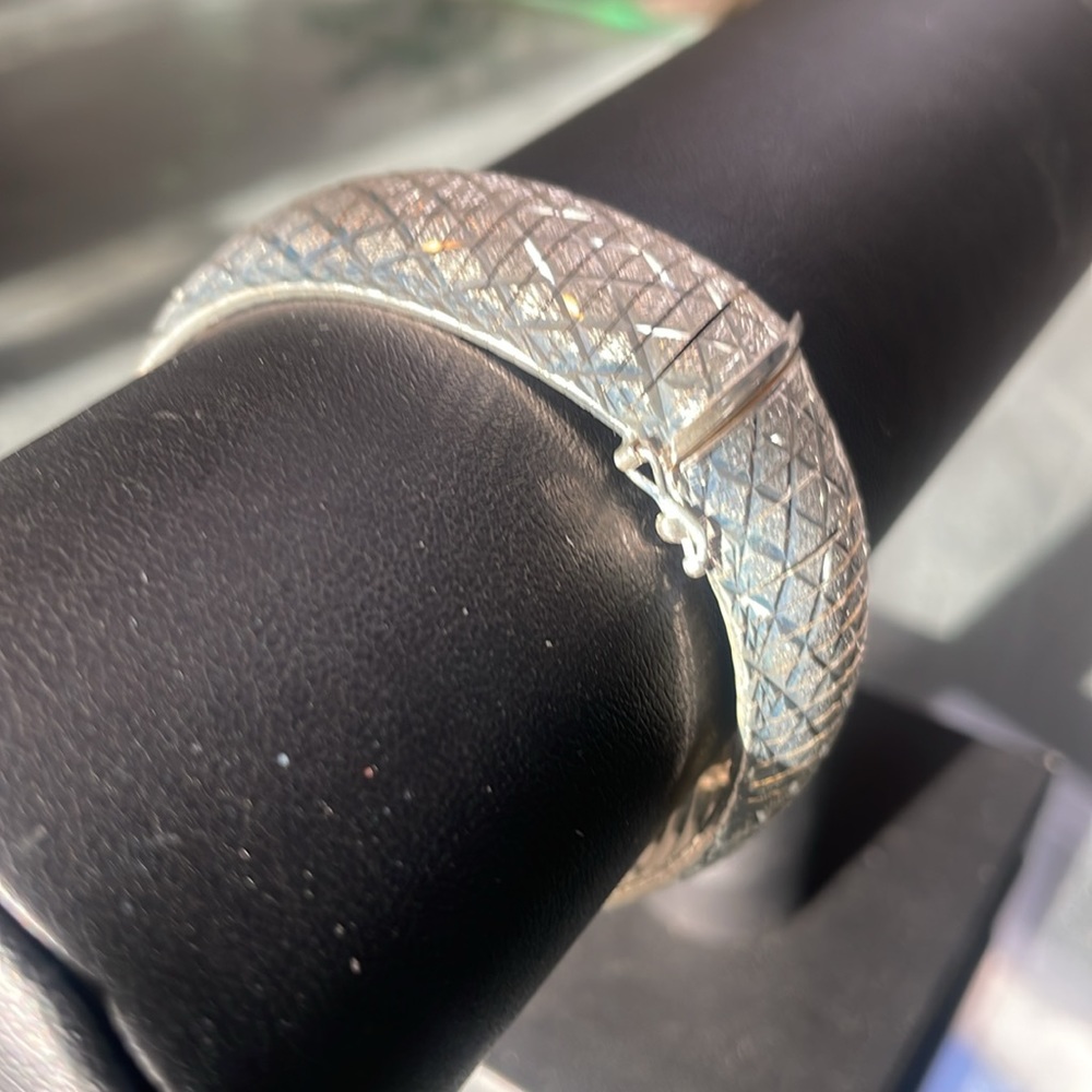 Italian sterling silver, JCM, flex bangle bracelet - Picture 13 of 14